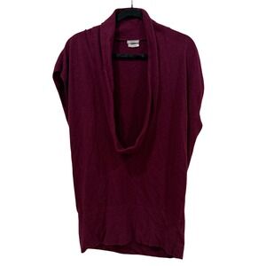 Wallace Burgundy Cashmere Angora Lambswool‎ Cowl Neck Tunic Sweater Womens L